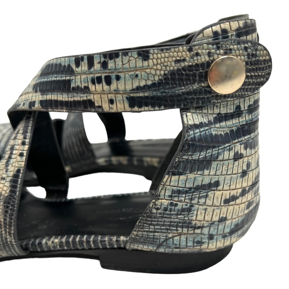 Alexander Wang Snakeskin Point Toe Strappy Snap Back Flats Women’s 38 - Picture 6 of 13